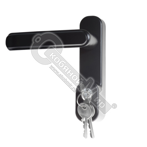 Внешняя нажимная ручка Doorlock V PD700/H2 серия Variant, черная, с цилиндром, 77006
