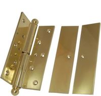 Петля П-220.00Н латунь левая с накладкой Петля П-220.00Н латунь левая с накладкой