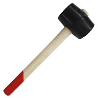 Киянка резиновая 400 г/340 г, черная с деревянной рукояткой обратного типа, 55 мм, 45332 Киянка резиновая 400 г/340 г, черная с деревянной рукояткой обратного типа, 55 мм, 45332