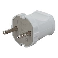 Вилка прямая 10A без заземления, белая, ЭРА, Vx1-W /24/ Вилка прямая 10A без заземления, белая, ЭРА, Vx1-W /24/