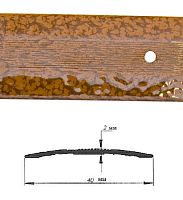 Порог АЛ-125-С 1,8м антик дуб , Стык алюминевый , 40 мм*** Порог АЛ-125-С 1,8м антик дуб , Стык алюминевый , 40 мм***