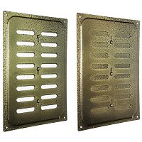 Решетка вентиляционная металлическая с заслонкой 165х240 мм, античная бронза Решетка вентиляционная металлическая с заслонкой 165х240 мм, античная бронза