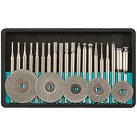 Шарошки и круги отрезные с алмазным напылением (набор 25 шт.), блистер, 36487 Шарошки и круги отрезные с алмазным напылением (набор 25 шт.), блистер, 36487