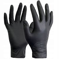 Перчатки нитриловые, черные, размер M, SEMPB2 Перчатки нитриловые, черные, размер M, SEMPB2