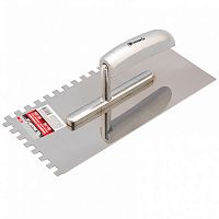 Гладилка зубчатая 8х8 мм, 280х130 мм, нержавеющая сталь, пластик. ручка, Matrix, 013268 / 86739 Гладилка зубчатая 8х8 мм, 280х130 мм, нержавеющая сталь, пластик. ручка, Matrix, 013268 / 86739