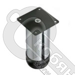 Ножка мебельная 100 мм, хром с черным подпятником, 109305*** фото 2 Ножка мебельная 100 мм, хром с черным подпятником, 109305*** фото 2