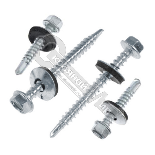 Саморез кровельный, цинк, 5,5х25 /50/ Саморез кровельный, цинк, 5,5х25 /50/