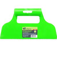 Шпатель зубчатый для клея, зуб 2х2 мм, пластмассовый, Сибртех, 86013 Шпатель зубчатый для клея, зуб 2х2 мм, пластмассовый, Сибртех, 86013