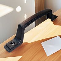 Ручка-скоба оконная РС-80.02-С черный муар (50) Ручка-скоба оконная РС-80.02-С черный муар (50)