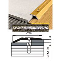 Порог АЛ-168-С 0,9м антик бронза ,Кант, 32 мм Порог АЛ-168-С 0,9м антик бронза ,Кант, 32 мм
