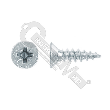 Шуруп универсальный, потай, белый цинк 4х12 /500/ Шуруп универсальный, потай, белый цинк 4х12 /500/