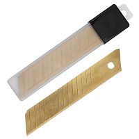 Лезвия для ножа технического, 18 мм (5 шт.), 15 сегментов, с нитридом титана, 10432 Лезвия для ножа технического, 18 мм (5 шт.), 15 сегментов, с нитридом титана, 10432