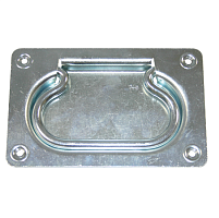 Ручка откидная скрытая 140х90 мм, цинк /20/ Ручка откидная скрытая 140х90 мм, цинк /20/