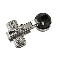 Петля накладная мини + крышка круглая хром, ответная планка с евровинтом, H=0, FS, 17325/1720*** Петля накладная мини + крышка круглая хром, ответная планка с евровинтом, H=0, FS, 17325/1720***