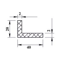 Уголок алюминиевый 40х20х2,0 мм - 2,0 м Уголок алюминиевый 40х20х2,0 мм - 2,0 м