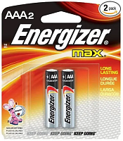 Батарейка Energizer мизинчиковые (ААА), LR3 MAX, алкалиновая (блистер - 2 шт.) Батарейка Energizer мизинчиковые (ААА), LR3 MAX, алкалиновая (блистер - 2 шт.)