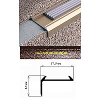 Порог АЛ-259-С 2,0 м антик медный, Угол алюминевый с резиновой вставкой 37,5X23 Порог АЛ-259-С 2,0 м антик медный, Угол алюминевый с резиновой вставкой 37,5X23