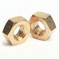 Гайка шестигранная, латунь DIN 934 М6 /20/ Гайка шестигранная, латунь DIN 934 М6 /20/