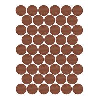 Заглушки самоклеющиеся пластик. 14 мм для евровинта, вишня (лист 50 шт.), РС2146 Заглушки самоклеющиеся пластик. 14 мм для евровинта, вишня (лист 50 шт.), РС2146