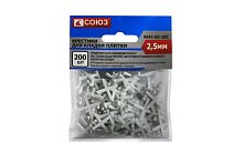 Крестики для плитки 2,5 мм (200 шт,), СОЮЗ, 9041-02-25С*** Крестики для плитки 2,5 мм (200 шт,), СОЮЗ, 9041-02-25С***