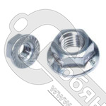 Гайка с фланцем М6 оц. DIN 6923 /200/ фото 2 Гайка с фланцем М6 оц. DIN 6923 /200/ фото 2