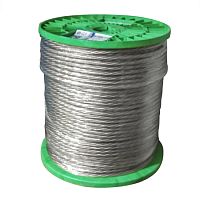 Трос для растяжки в ПВХ на катушках (РБ) 4/6 (6) латунированный/150 м/ Трос для растяжки в ПВХ на катушках (РБ) 4/6 (6) латунированный/150 м/