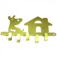 Ключница "Собачка" золотой металлик, НОЭЗ, 12671 Ключница "Собачка" золотой металлик, НОЭЗ, 12671