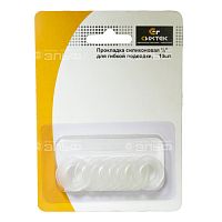 Прокладка силиконовая 1/2" для гибкой подводки 10шт/уп в блистере Прокладка силиконовая 1/2" для гибкой подводки 10шт/уп в блистере