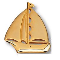 Накладка декоративная BRASS, морск. коллекция (парусник) гл.золото, 4430.0144.024*** Накладка декоративная BRASS, морск. коллекция (парусник) гл.золото, 4430.0144.024***
