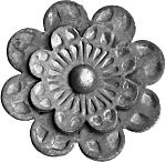 Цветок штампованный 95х4 мм Китай*** Цветок штампованный 95х4 мм Китай***