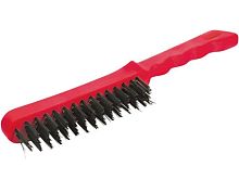 Корщетка ручная стальная 275 мм, 4-х рядная, пластиковая ручка, 38436 Корщетка ручная стальная 275 мм, 4-х рядная, пластиковая ручка, 38436