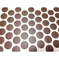 Заглушки самоклеющиеся пластик. 14 мм для евровинта, орех ECCO (лист 50 шт.), KP.9163 Заглушки самоклеющиеся пластик. 14 мм для евровинта, орех ECCO (лист 50 шт.), KP.9163