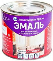 Эмаль ПФ-115 Оптимум 1.9кг белая глянц.