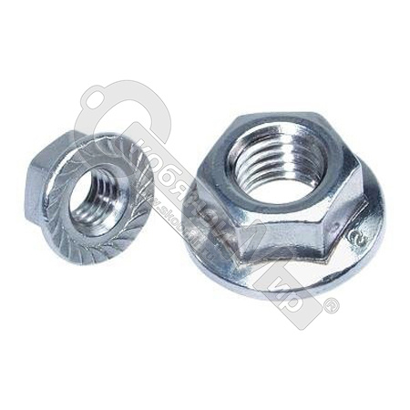 Гайка с фланцем М6 оц. DIN 6923 /200/ Гайка с фланцем М6 оц. DIN 6923 /200/