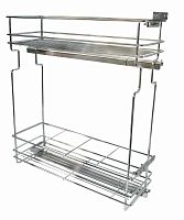 Полка 240х395 мм 2-уровневая для бутылок из нержавеющей стали Полка 240х395 мм 2-уровневая для бутылок из нержавеющей стали