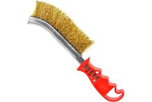 Корщетка ручная латунированная с изогнутой пластиковой ручкой, 250 мм, 699-070-250 Корщетка ручная латунированная с изогнутой пластиковой ручкой, 250 мм, 699-070-250