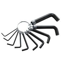 Набор L-образных ключей НЕХ (шестигранник), 8 шт. (H1.5 - H6), на кольце, 64153 / 64171 / 64163 Набор L-образных ключей НЕХ (шестигранник), 8 шт. (H1.5 - H6), на кольце, 64153 / 64171 / 64163