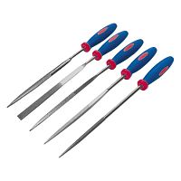 Набор надфилей с алмазным напылением 140х50 мм (5 шт.), двухцветные ручки, 42173 Набор надфилей с алмазным напылением 140х50 мм (5 шт.), двухцветные ручки, 42173