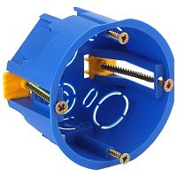 Подрозетник для твердых стен, 68х45 мм, без стыковки, синий, KUT-68-45-Blue, ЭРА КУТ Подрозетник для твердых стен, 68х45 мм, без стыковки, синий, KUT-68-45-Blue, ЭРА КУТ