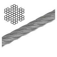 Трос для растяжки DIN 3055 7х7 D5 нерж. сталь А2 /100м/ Трос для растяжки DIN 3055 7х7 D5 нерж. сталь А2 /100м/