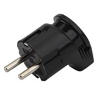 Вилка угловая 16A с заземлением, черная, ЭРА, Vx3-B /24/*** Вилка угловая 16A с заземлением, черная, ЭРА, Vx3-B /24/***