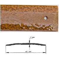 Порог АЛ-125-С 1,35м антик дуб темный , Стык алюминевый , 40 мм Порог АЛ-125-С 1,35м антик дуб темный , Стык алюминевый , 40 мм