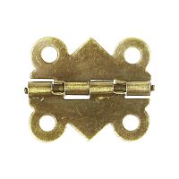 Петля для шкатул.D-017 ,90 град.31х25 мм.цвет: латунь(50шт) Петля для шкатул.D-017 ,90 град.31х25 мм.цвет: латунь(50шт)