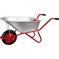 Тачка садово-строительная, одноколесная, оцинкованная, 160 кг, 90 л, ЗУБР Т-11, 39962 Тачка садово-строительная, одноколесная, оцинкованная, 160 кг, 90 л, ЗУБР Т-11, 39962