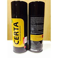 Эмаль-аэрозоль антикоррозионная термостойкая до 800°С CERTA, черный полуглянец, CPR00046 Эмаль-аэрозоль антикоррозионная термостойкая до 800°С CERTA, черный полуглянец, CPR00046