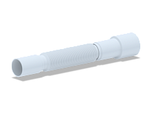 Горфированная труба 2239 АНИ К406 40х40/50 мм без гайки длина 351-761 мм*** Горфированная труба 2239 АНИ К406 40х40/50 мм без гайки длина 351-761 мм***