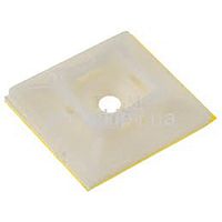 Площадка под хомут 19х19 самоклеющаяся белая полипроп. 8193 /100/ Площадка под хомут 19х19 самоклеющаяся белая полипроп. 8193 /100/