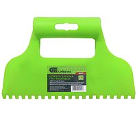 Шпатель зубчатый для клея, зуб 6х6 мм, пластмассовый, Сибртех, 86015 Шпатель зубчатый для клея, зуб 6х6 мм, пластмассовый, Сибртех, 86015