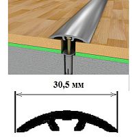Порог АЛ-605 1,35м алюм. б/уп., Стык алюм. со скрытым крелением, 30,5 мм Порог АЛ-605 1,35м алюм. б/уп., Стык алюм. со скрытым крелением, 30,5 мм