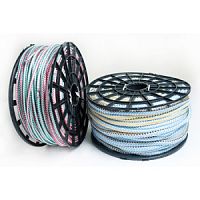 Шнур вязаный полипропилен. белый/цветной 10мм Шнур вязаный полипропилен. белый/цветной 10мм